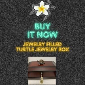Turtle Jewelry Box filled w/Jewelry